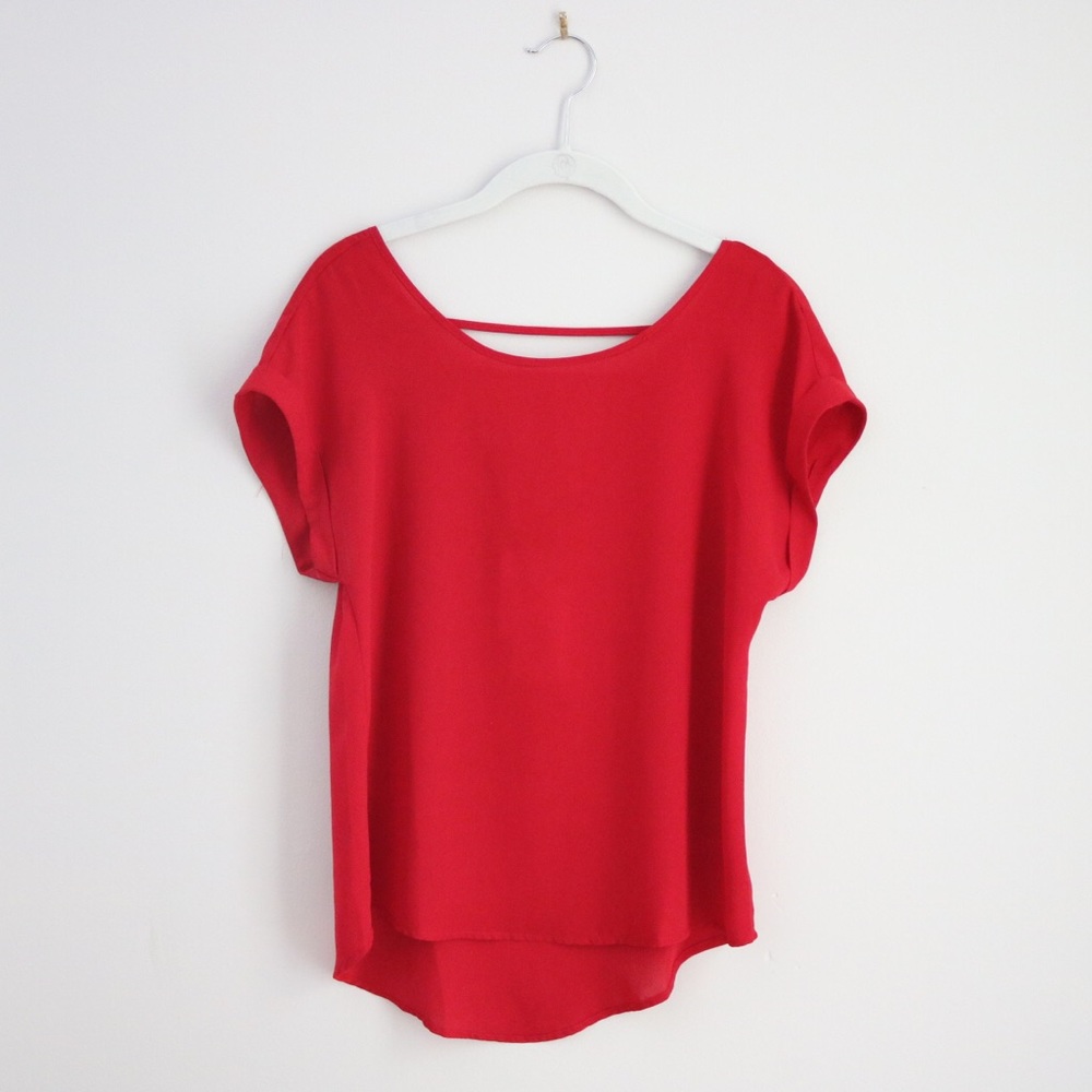 Chic red blouse